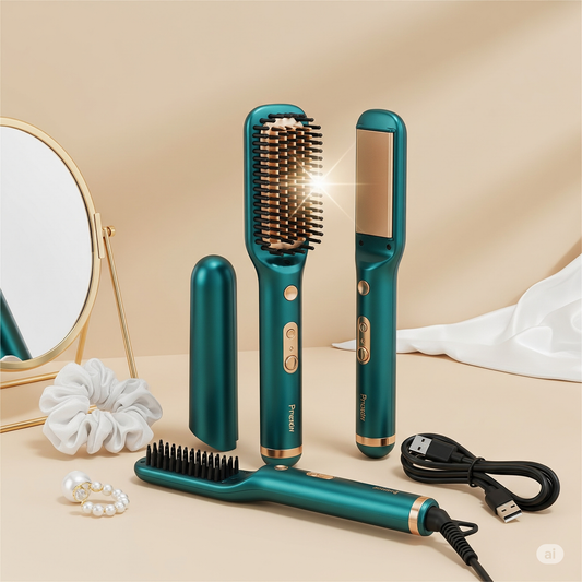 2000W Hair Straightening Comb Brush – Fast Heat, Dual Voltage