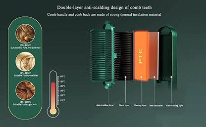 2000W Hair Straightening Comb Brush – Fast Heat, Dual Voltage