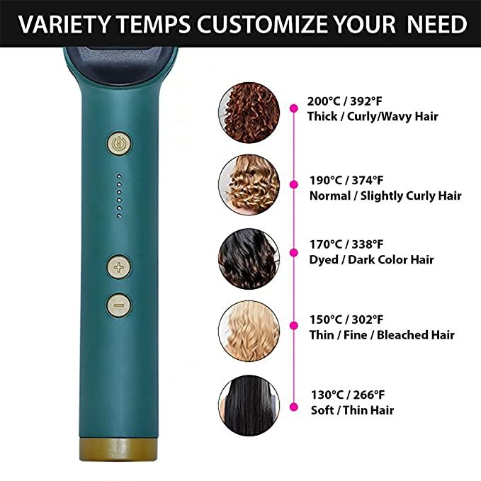 2000W Hair Straightening Comb Brush – Fast Heat, Dual Voltage