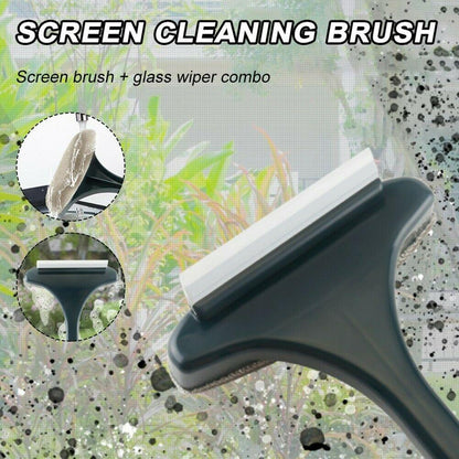2-in-1 Window Screen Cleaning Brush – Streak-Free, Multi-Surface