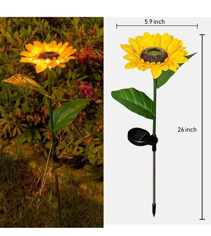 Waterproof Solar Sunflower Lights - Decorative Outdoor Lighting for Garden & Lawn