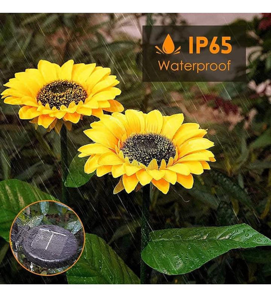 Waterproof Solar Sunflower Lights - Decorative Outdoor Lighting for Garden & Lawn