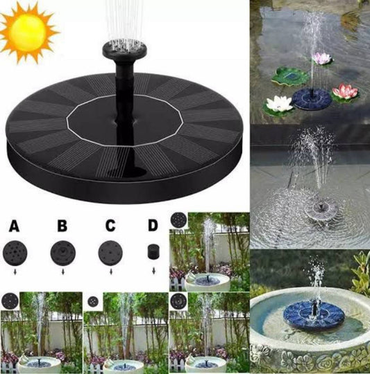 Solar Bird Bath Fountain with 6 Nozzles – Eco-Friendly Garden Pump